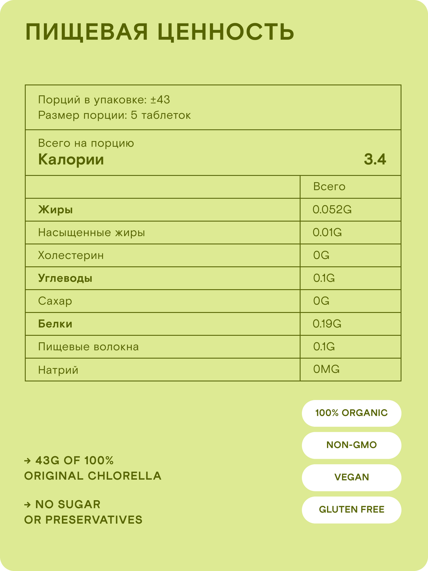 Хлорелла Chikugo CK-5 (в таблетках) — Япония