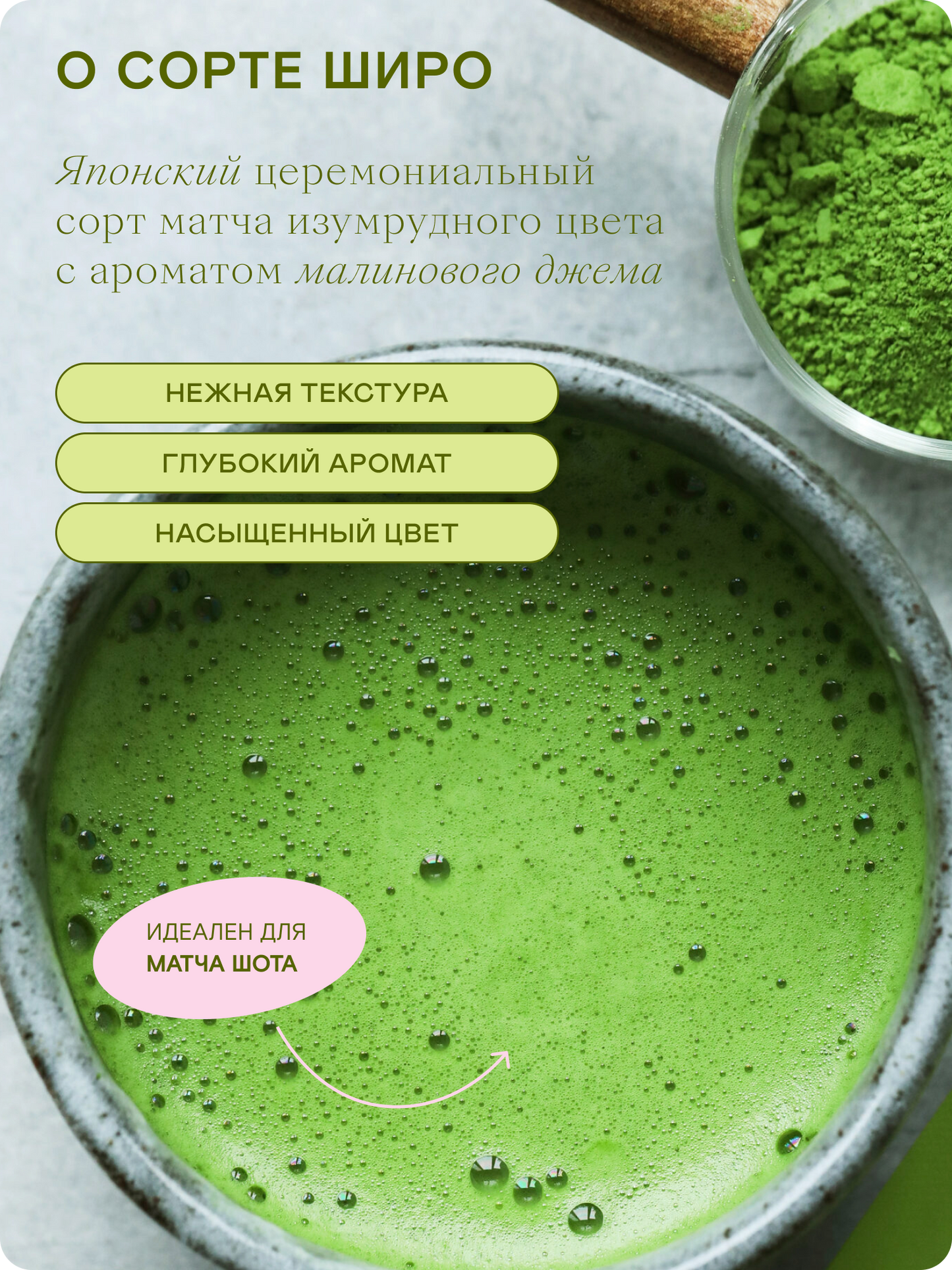 Церемониальный матча чай, Широ, 50 г — Япония, Удзи